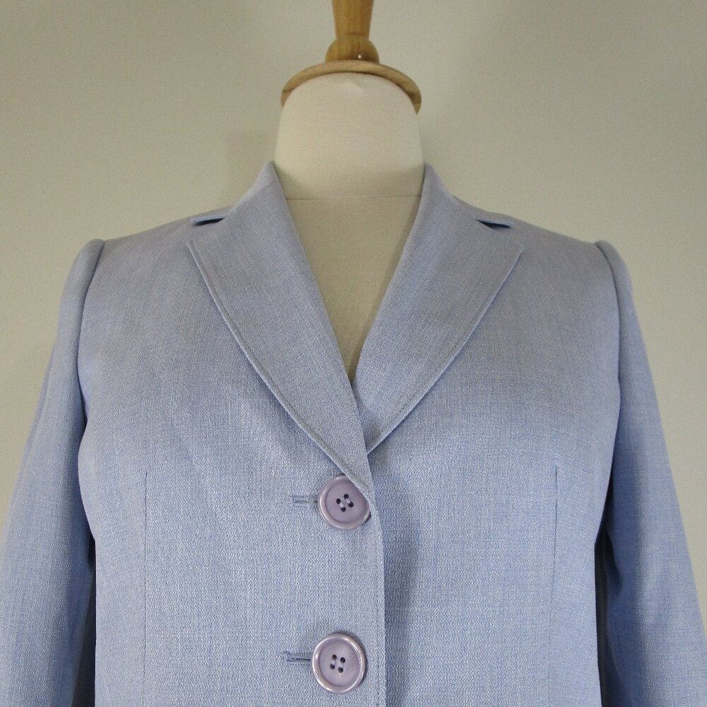 Le Suit Plus Size Solid Periwinkle Blue Pant Suit… - image 4
